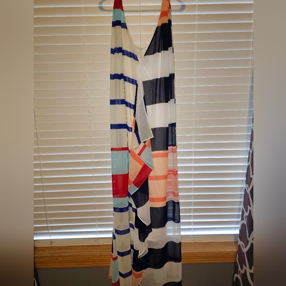 Lane Bryant Colorful Striped Maxi Dress 26